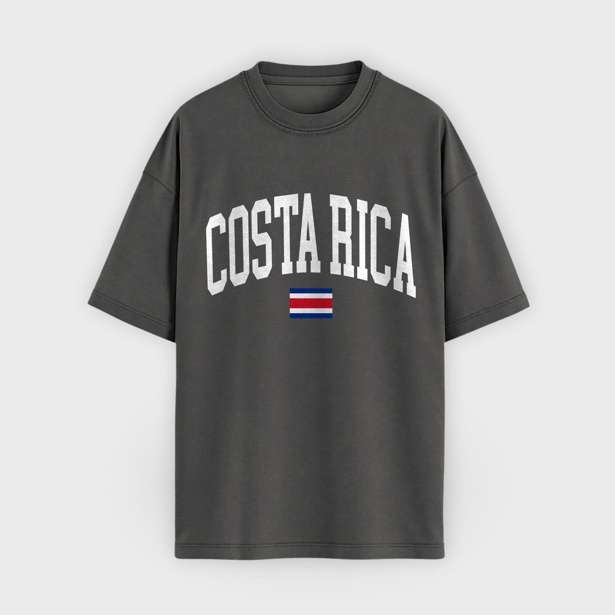 Costa Rica Collegiate Flag T-Shirt