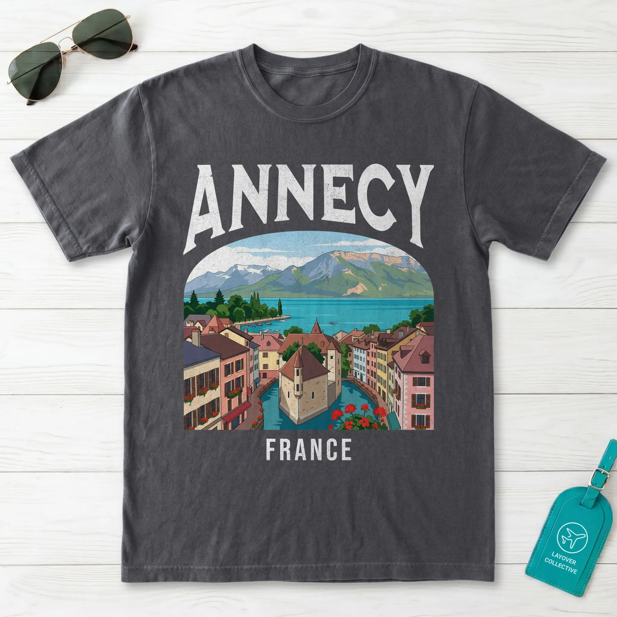 Annecy France Vintage Travel Poster T-Shirt