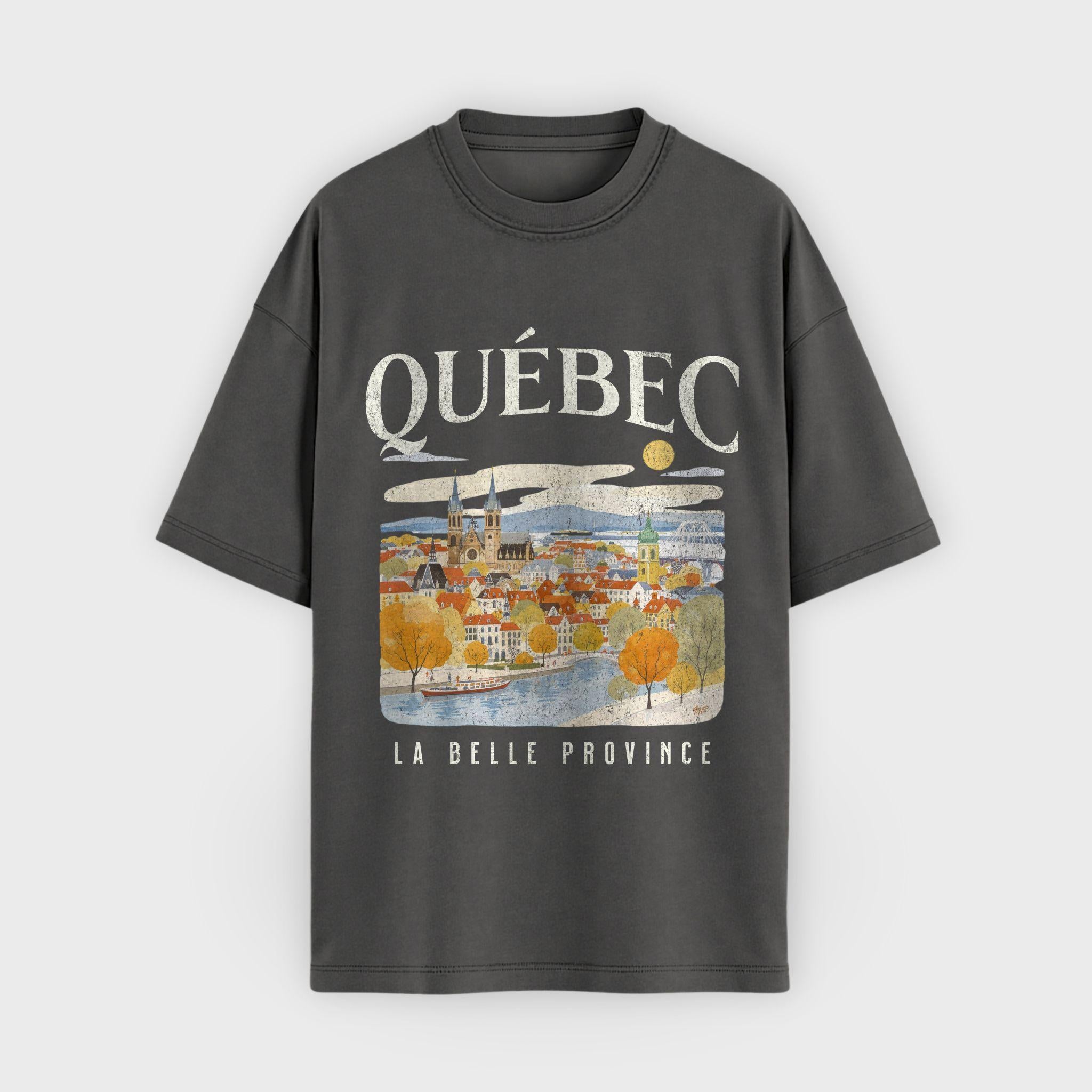 Quebec Vintage Travel Graphic T-Shirt