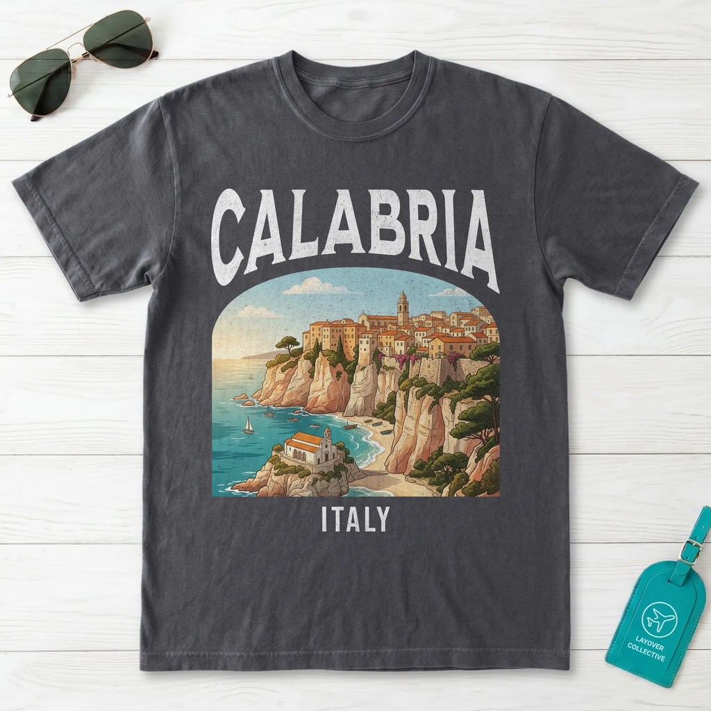 Calabria Italy Vintage Travel Poster T-Shirt