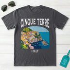 Cinque Terre Italy Vintage Travel Poster T-Shirt