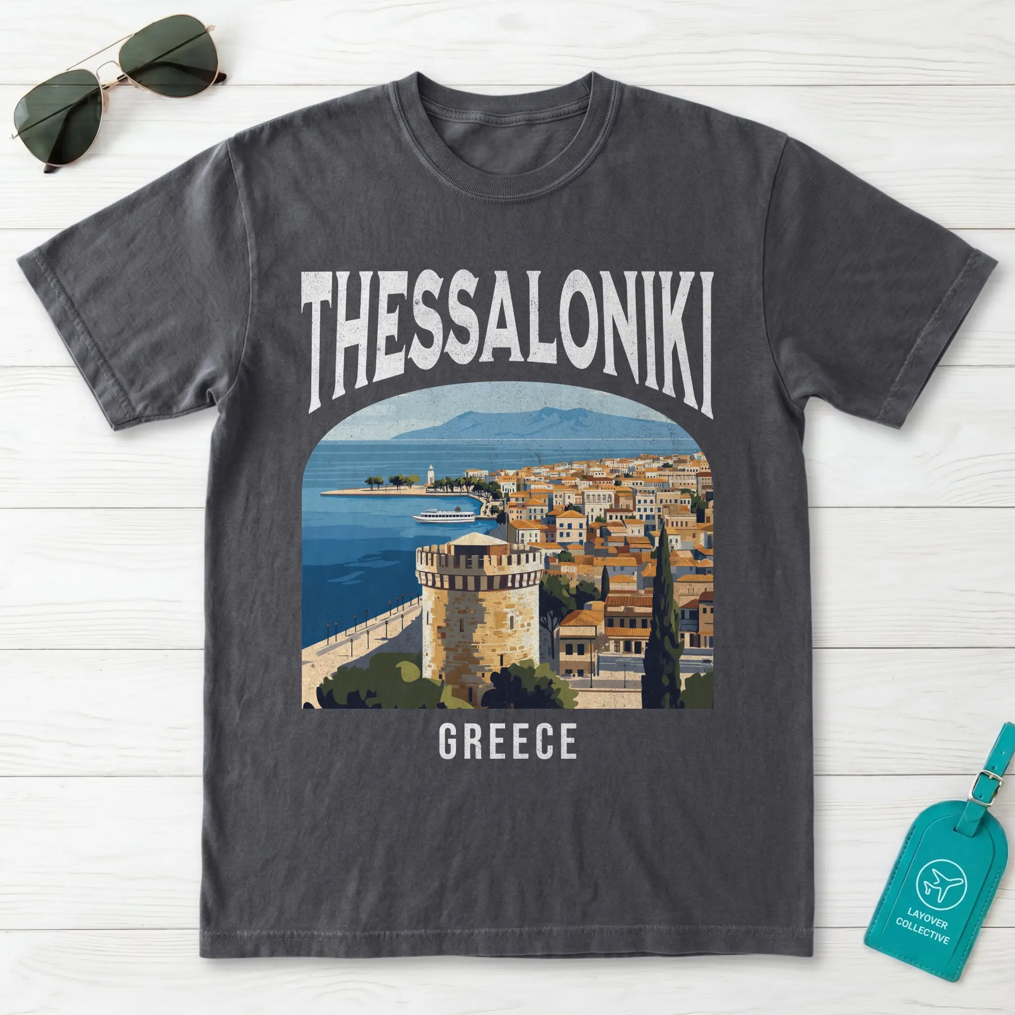 Thessalonki Greece Vintage Travel Poster T-Shirt