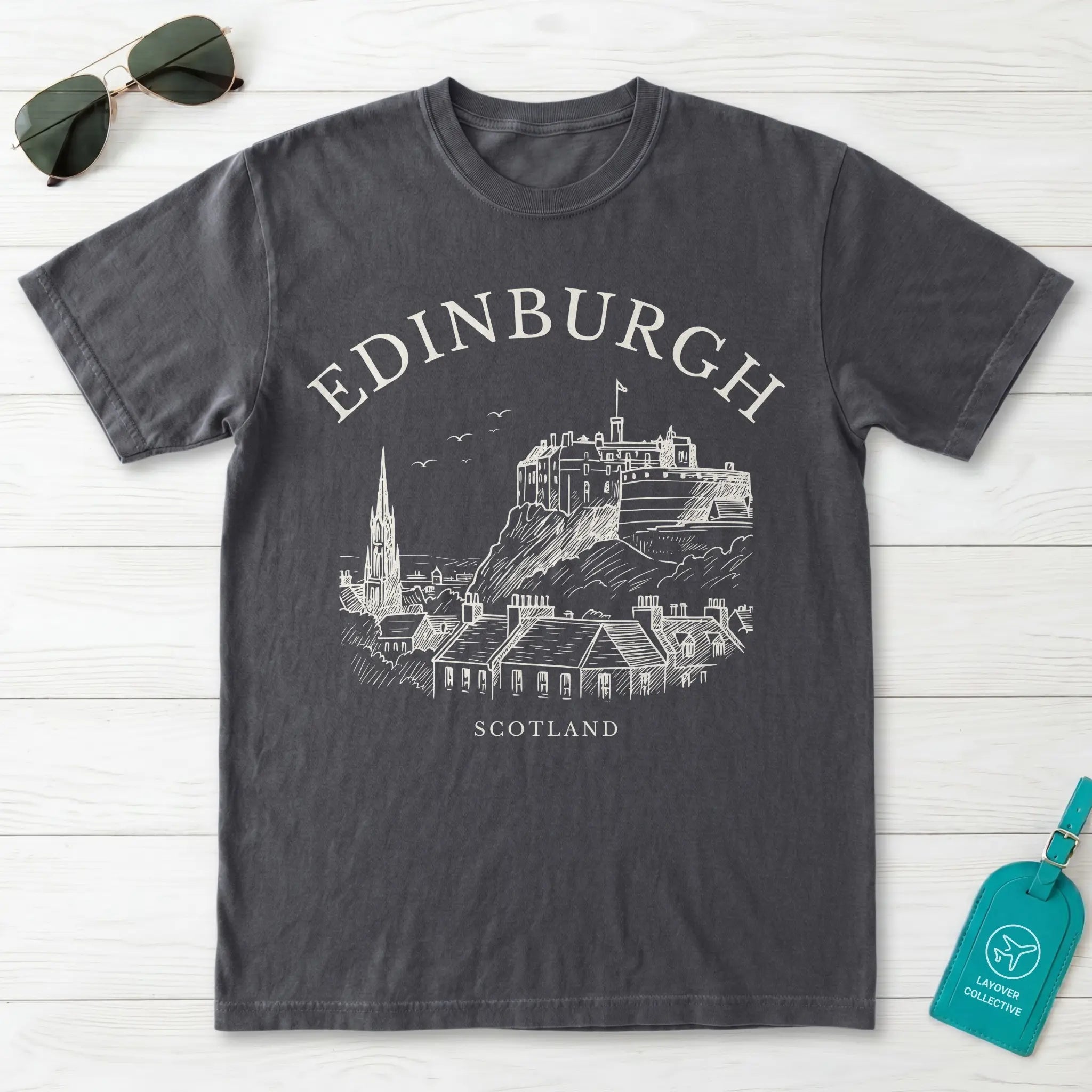 Edinburgh Vintage Sketch T-Shirt