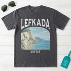 Lefkada Greece Vintage Travel Poster T-Shirt