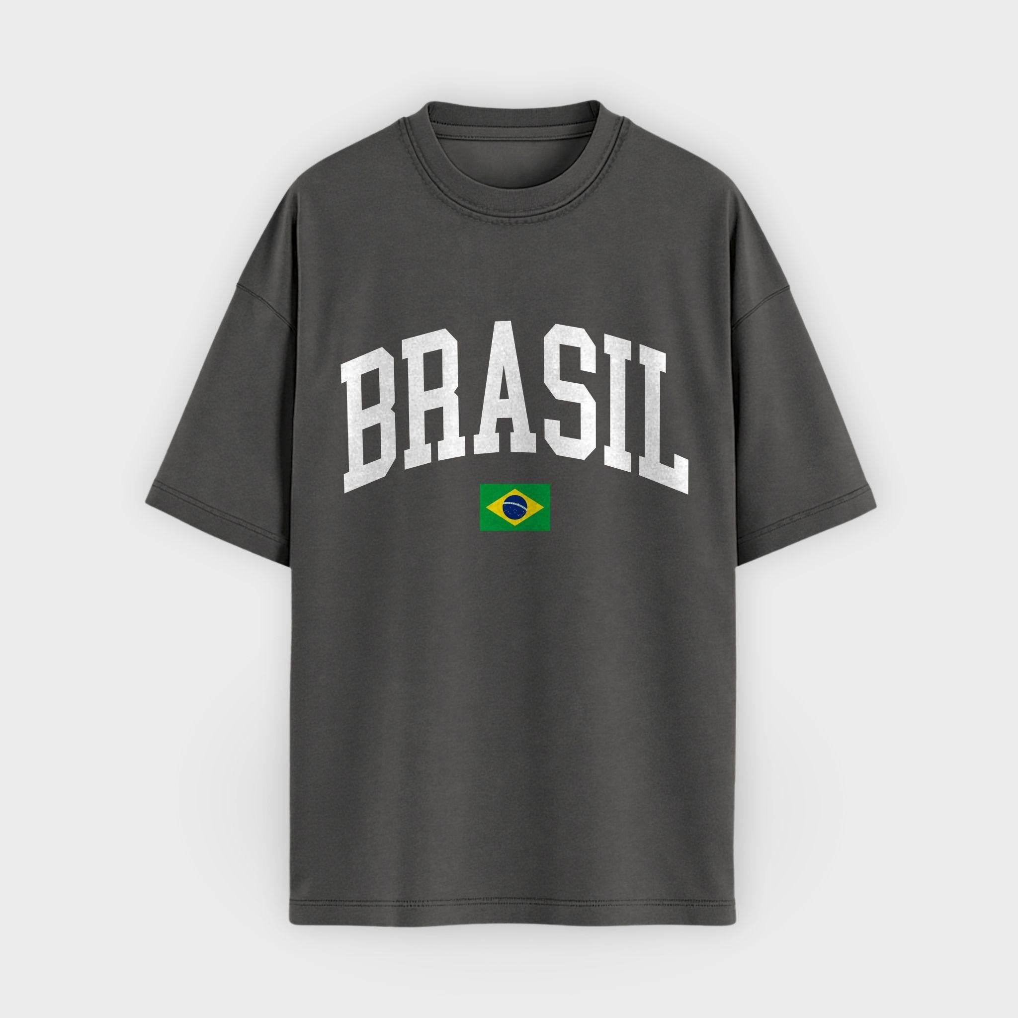Brasil Collegiate Flag T-Shirt