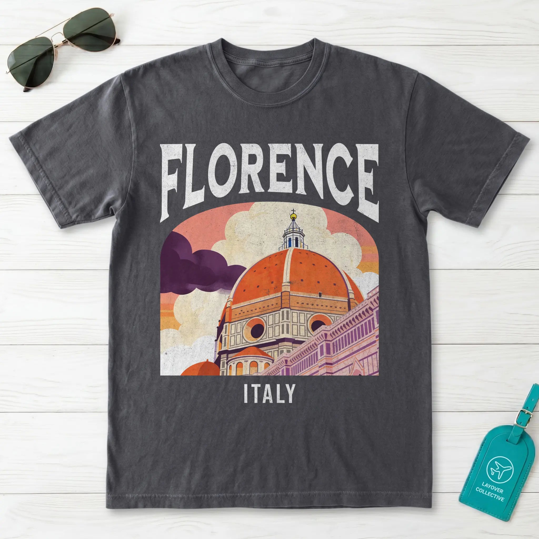 Florence Italy Vintage Travel Poster T-Shirt