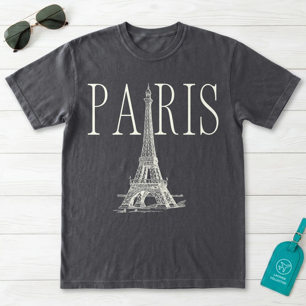 Paris Eiffel Tower Sketch T-Shirt