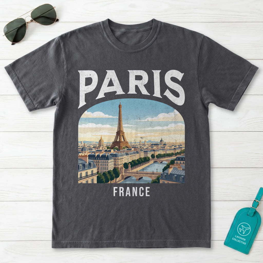 Paris France Vintage Travel Poster T-Shirt
