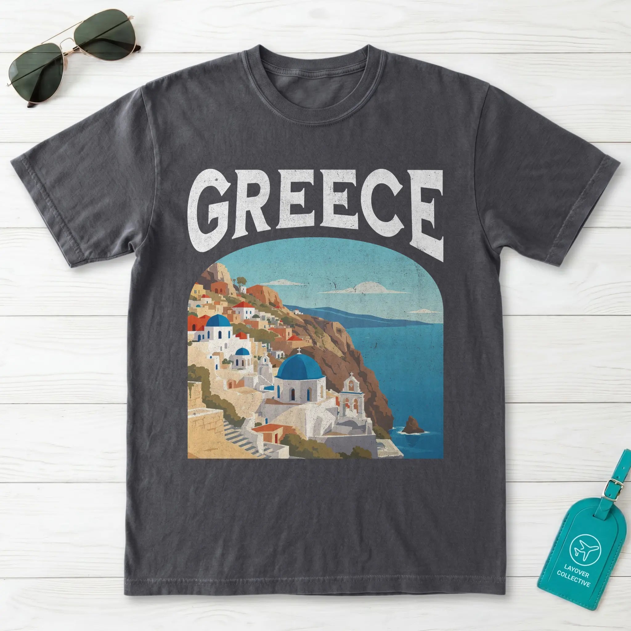 Greece Vintage Travel Poster T-Shirt