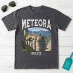 Meteora Greece Vintage Travel Poster T-Shirt