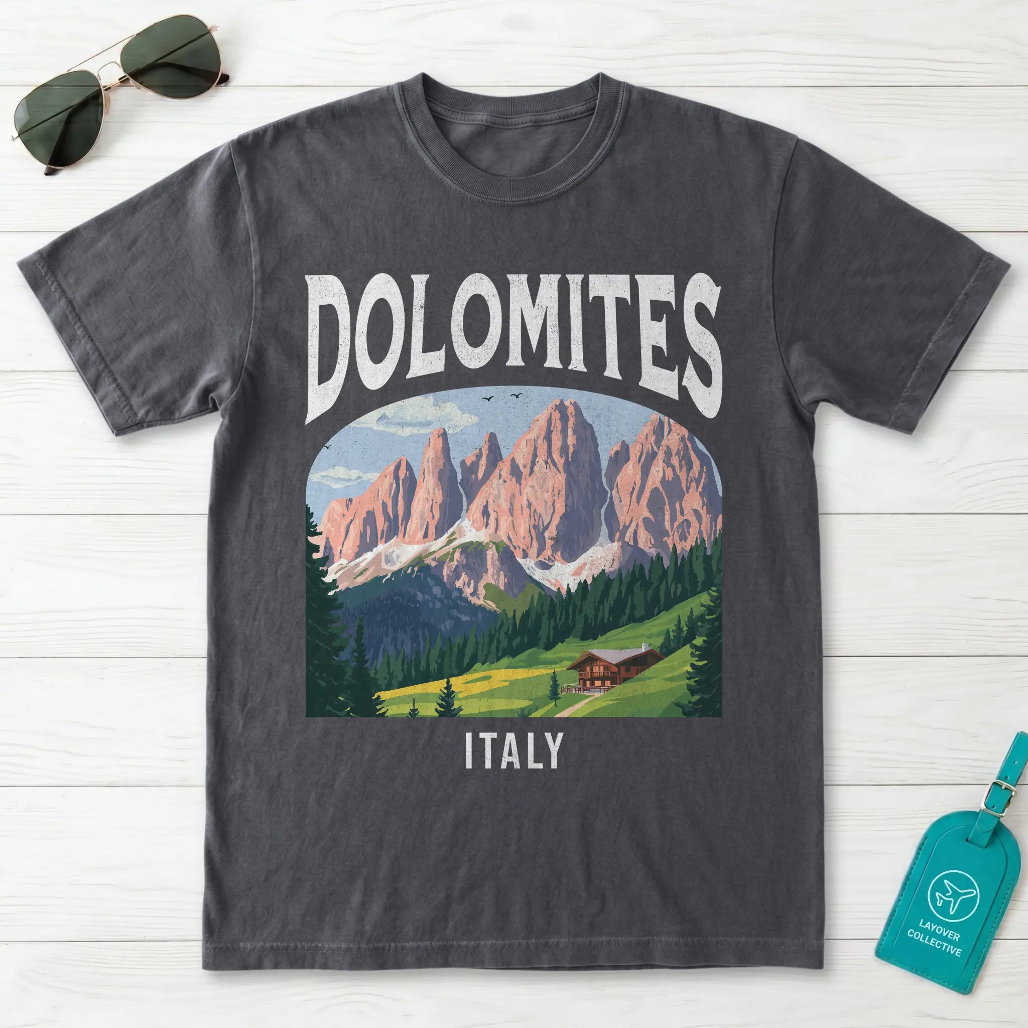 The Dolomites Italy Vintage Travel Poster T-Shirt