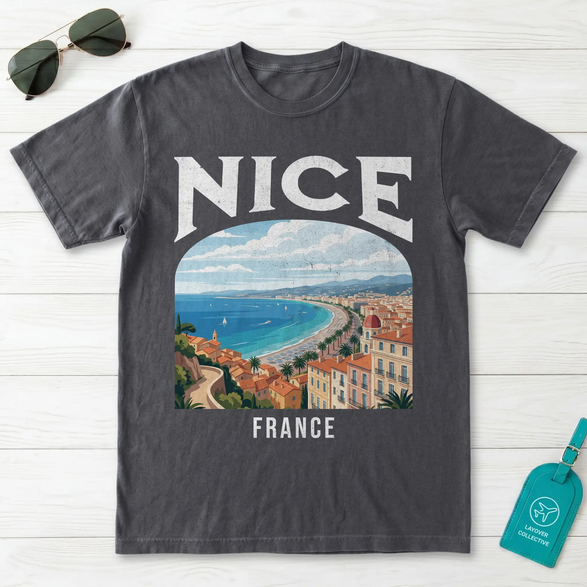 Nice France Vintage Travel Poster T-Shirt