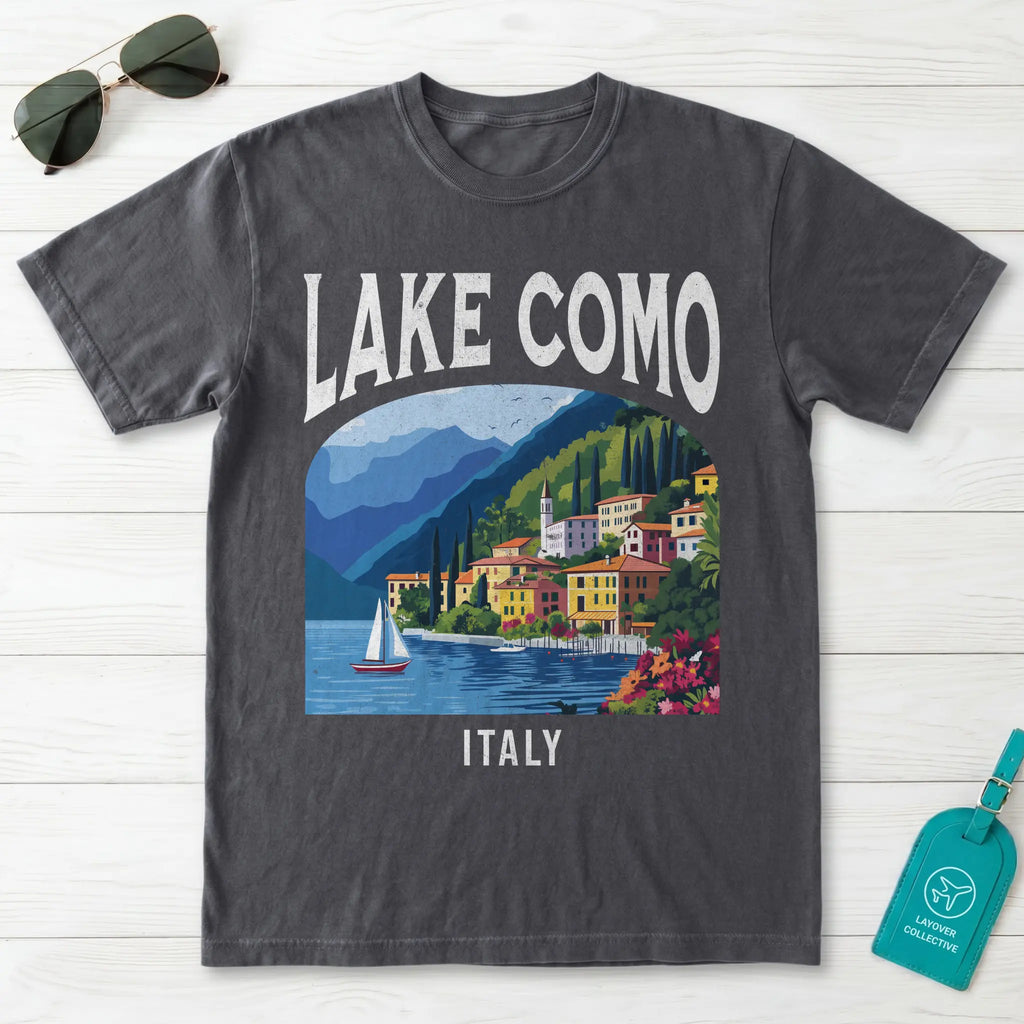 Lake Como Italy Vintage Travel Poster T-Shirt