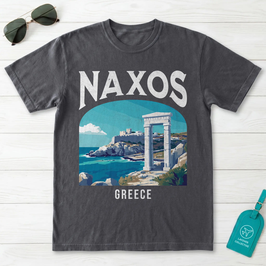 Naxos Greece Vintage Travel Poster T-Shirt