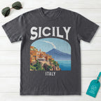 Sicily Italy Vintage Travel Poster T-Shirt