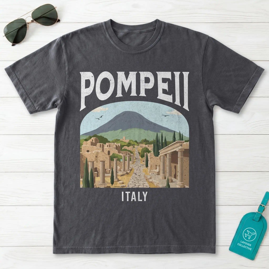 Pompeii Italy Vintage Travel Poster T-Shirt