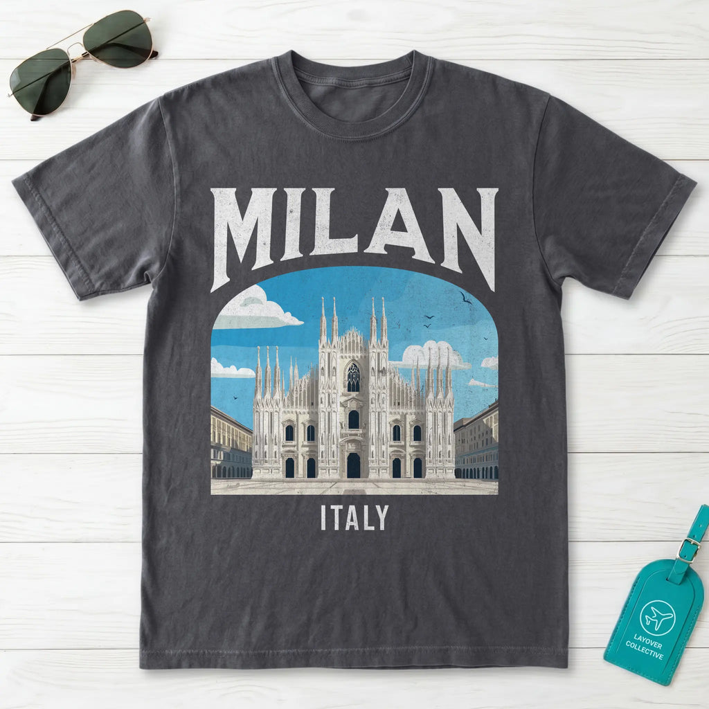 Milan Italy Vintage Travel Poster T-Shirt