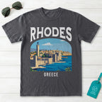 Rhodes Greece Vintage Travel Poster T-Shirt
