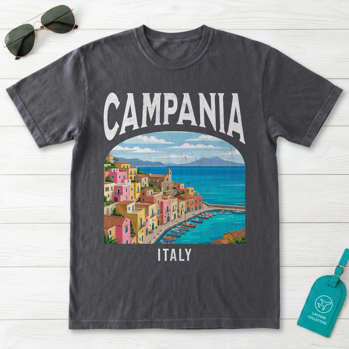 Campania Italy Vintage Travel Poster T-Shirt
