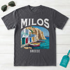 Milos Greece Vintage Travel Poster T-Shirt