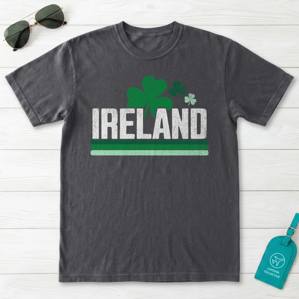 Ireland Retro Shamrock Stripe T-Shirt