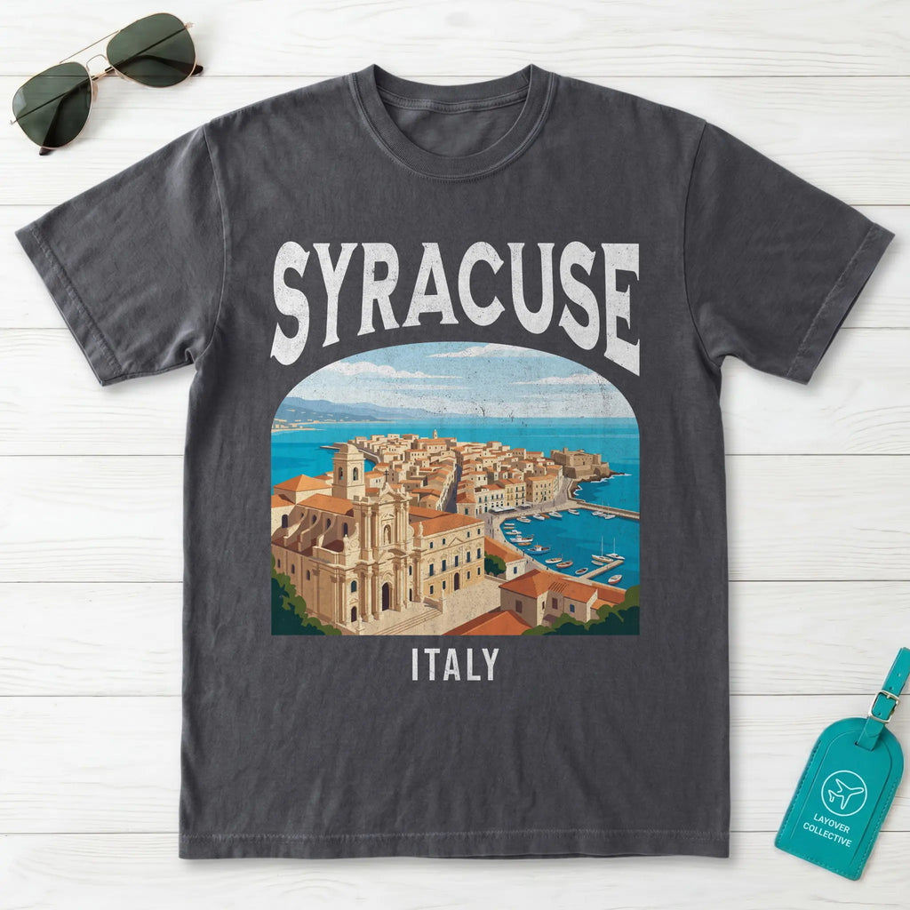 Syracuse Italy Vintage Travel Poster T-Shirt