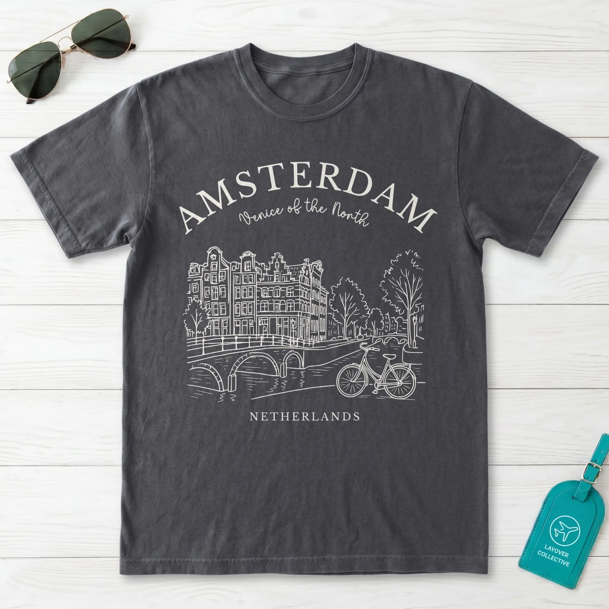 Amsterdam Vintage Sketch T-Shirt