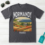 Normandy France Vintage Travel Poster T-Shirt