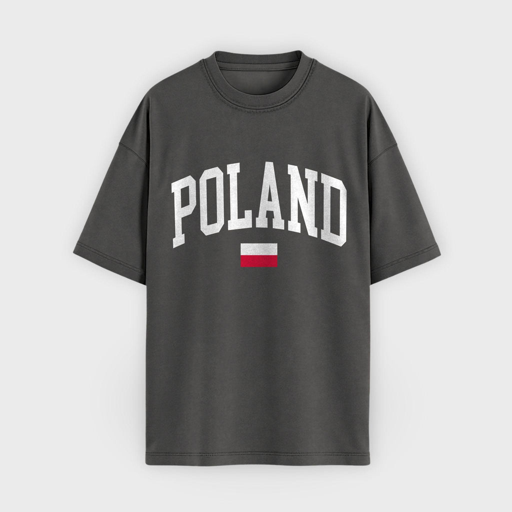 Poland Collegiate Flag T-Shirt