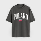 Poland Collegiate Flag T-Shirt