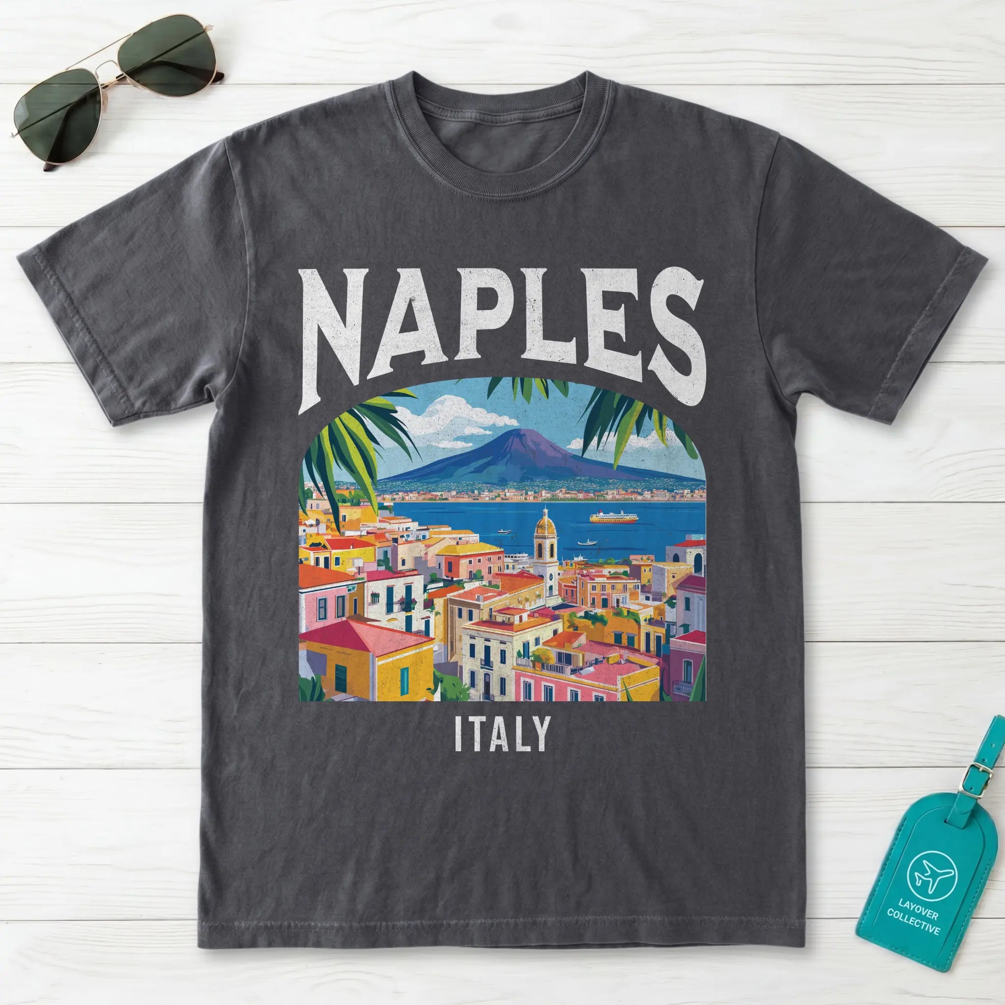 Naples Italy Vintage Travel Poster T-Shirt