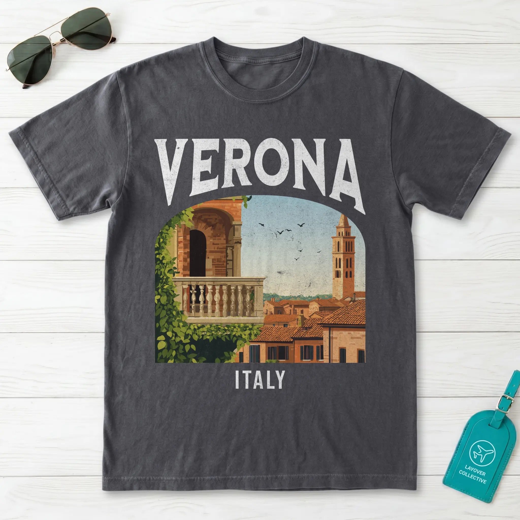 Verona Italy Vintage Travel Poster T-Shirt