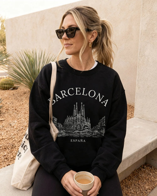 Barcelona Vintage Sketch Sweatshirt