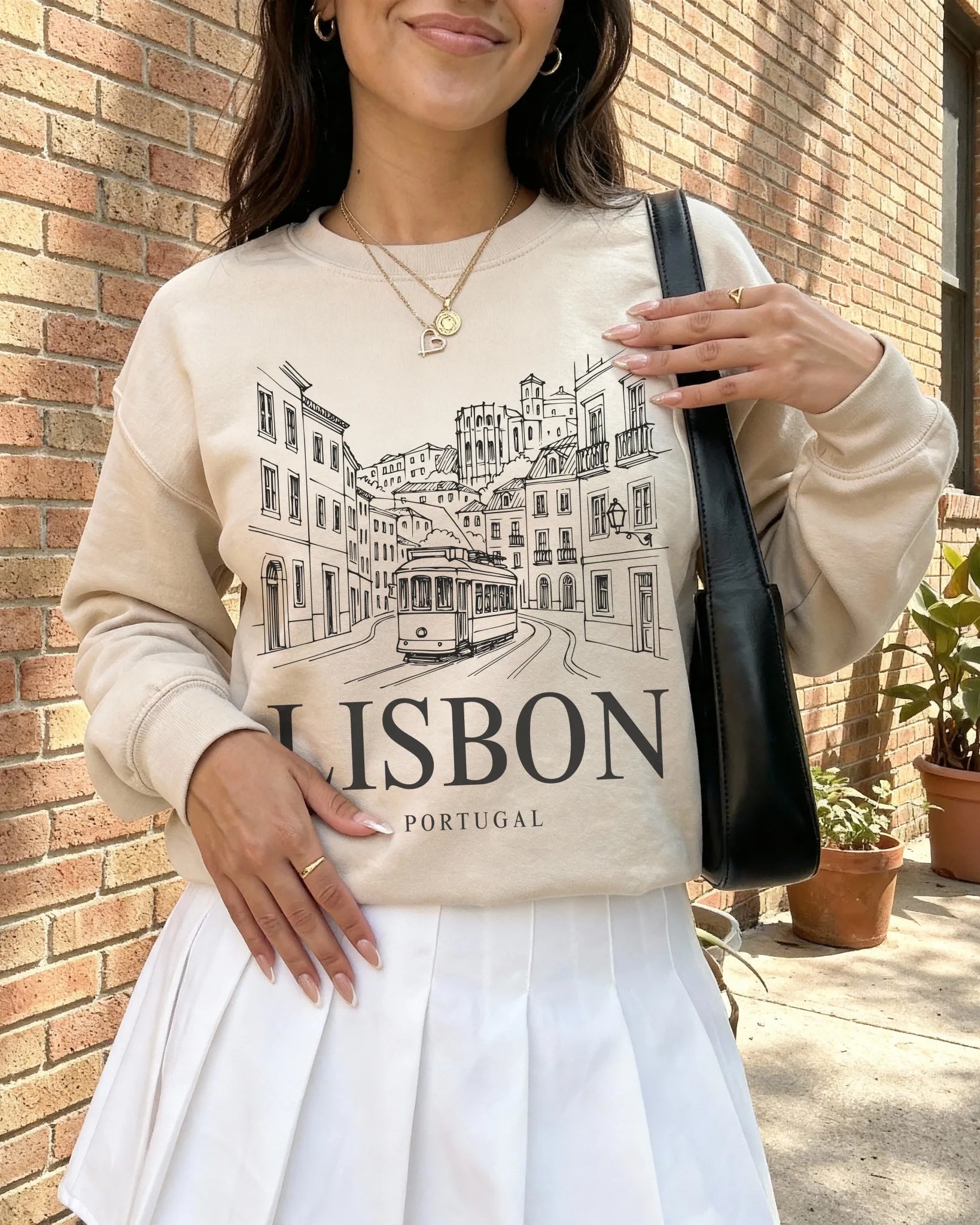 Lisbon Vintage Sketch Sweatshirt