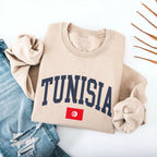 Tunisia Collegiate Flag Sweatshirt