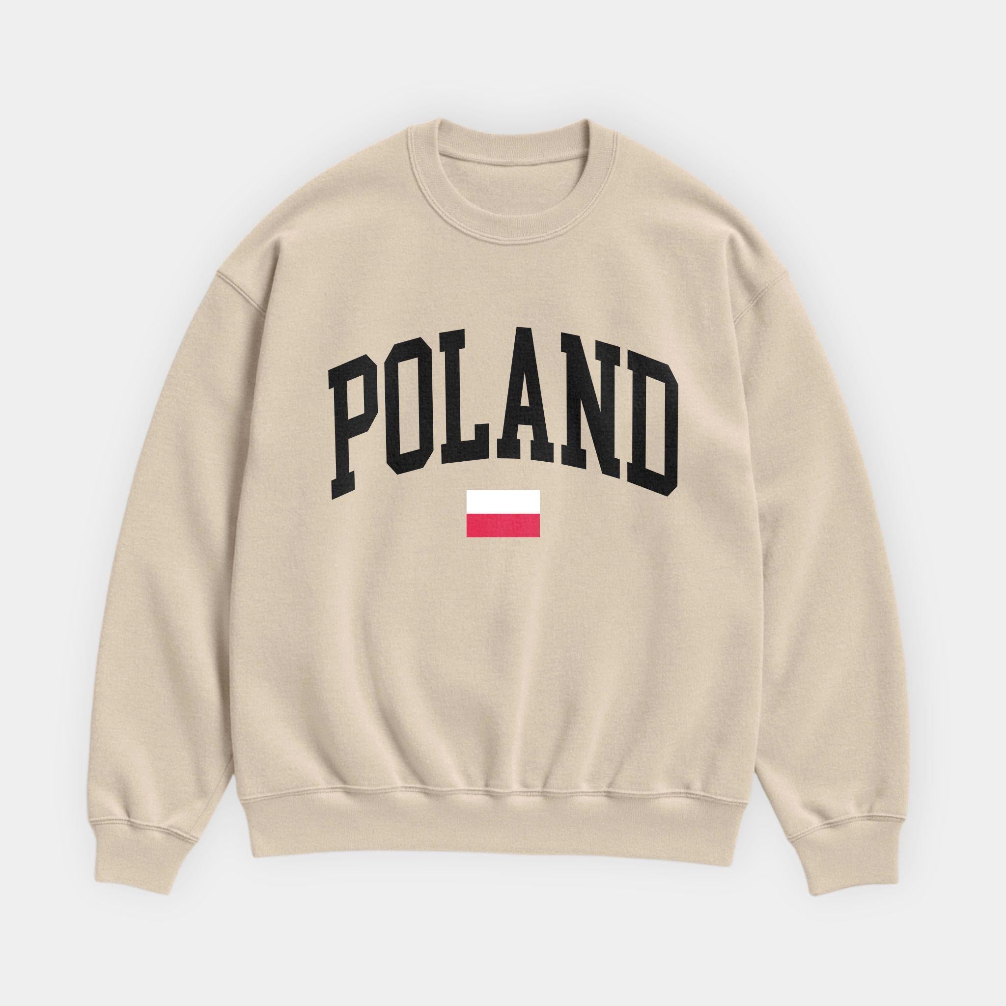 Poland Collegiate Flag Sweatshirt