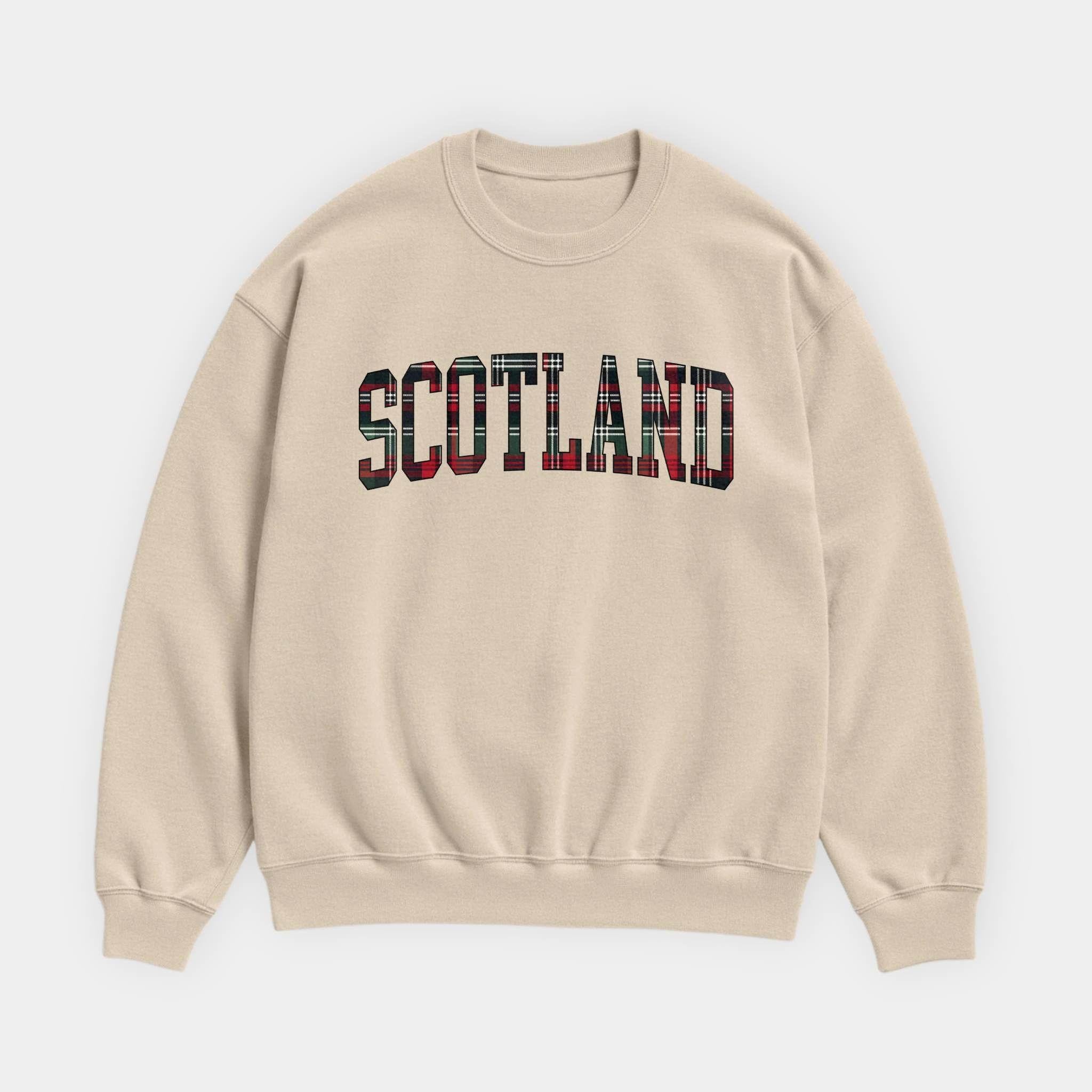 Scotland Tartan Letter Sweatshirt
