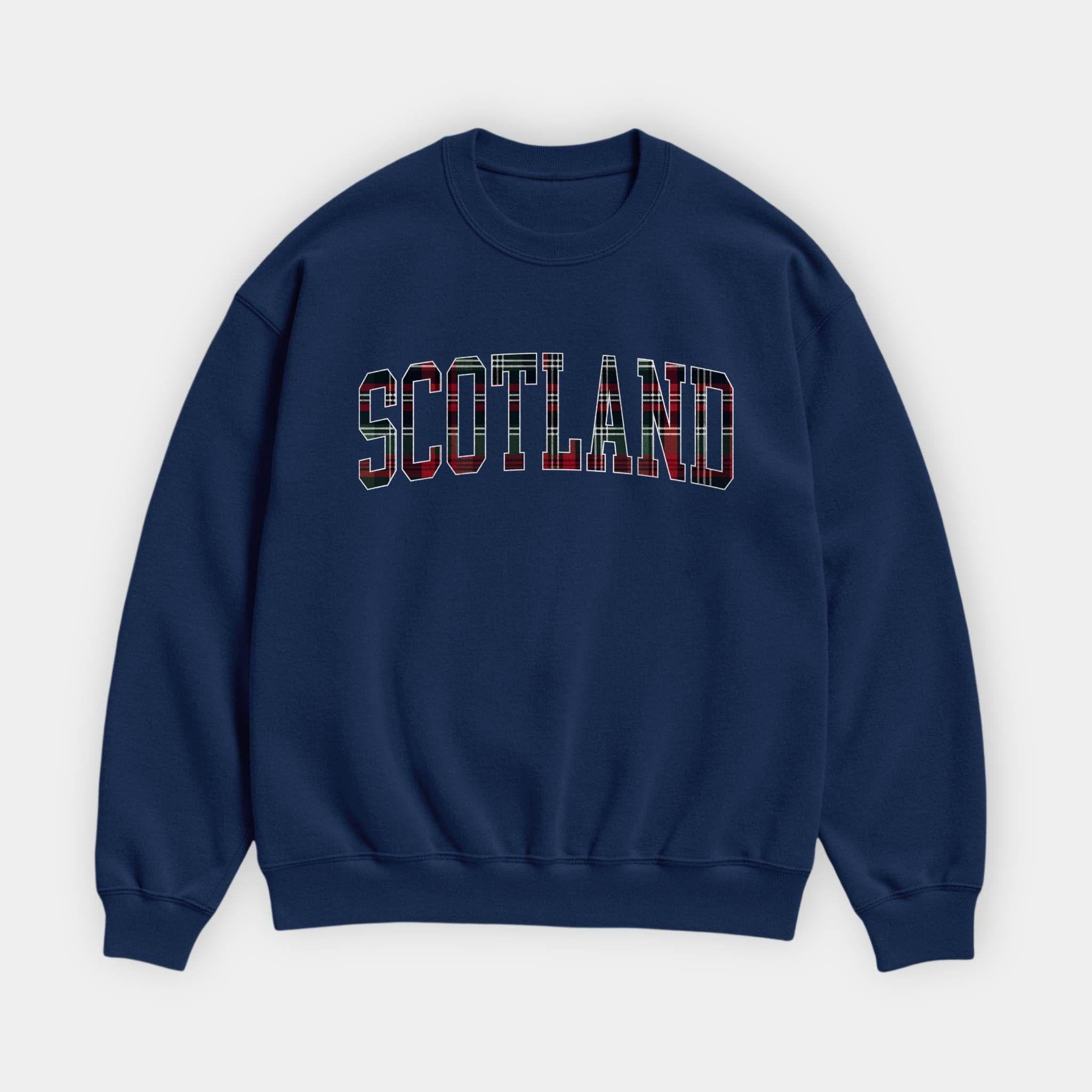 Scotland Tartan Letter Sweatshirt