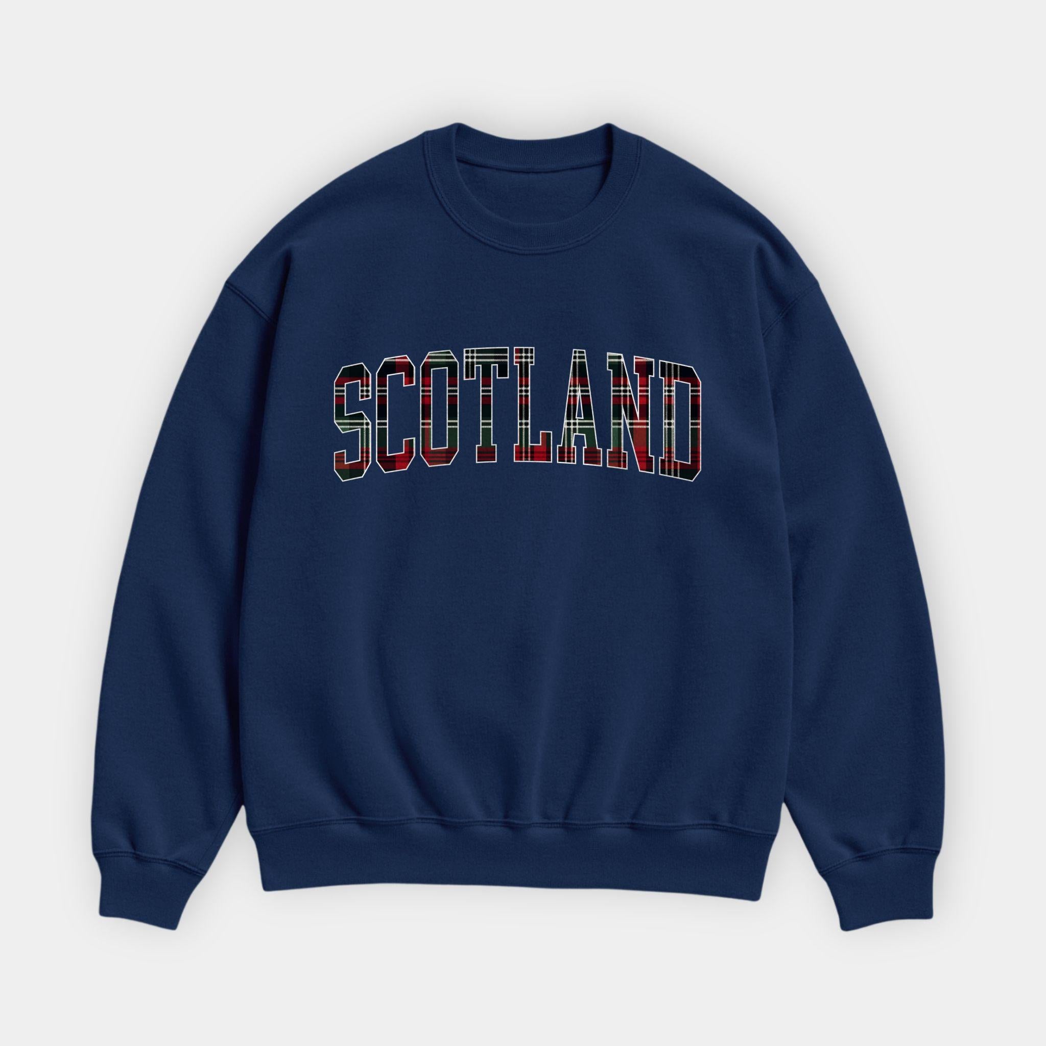 Scotland Tartan Letter Sweatshirt