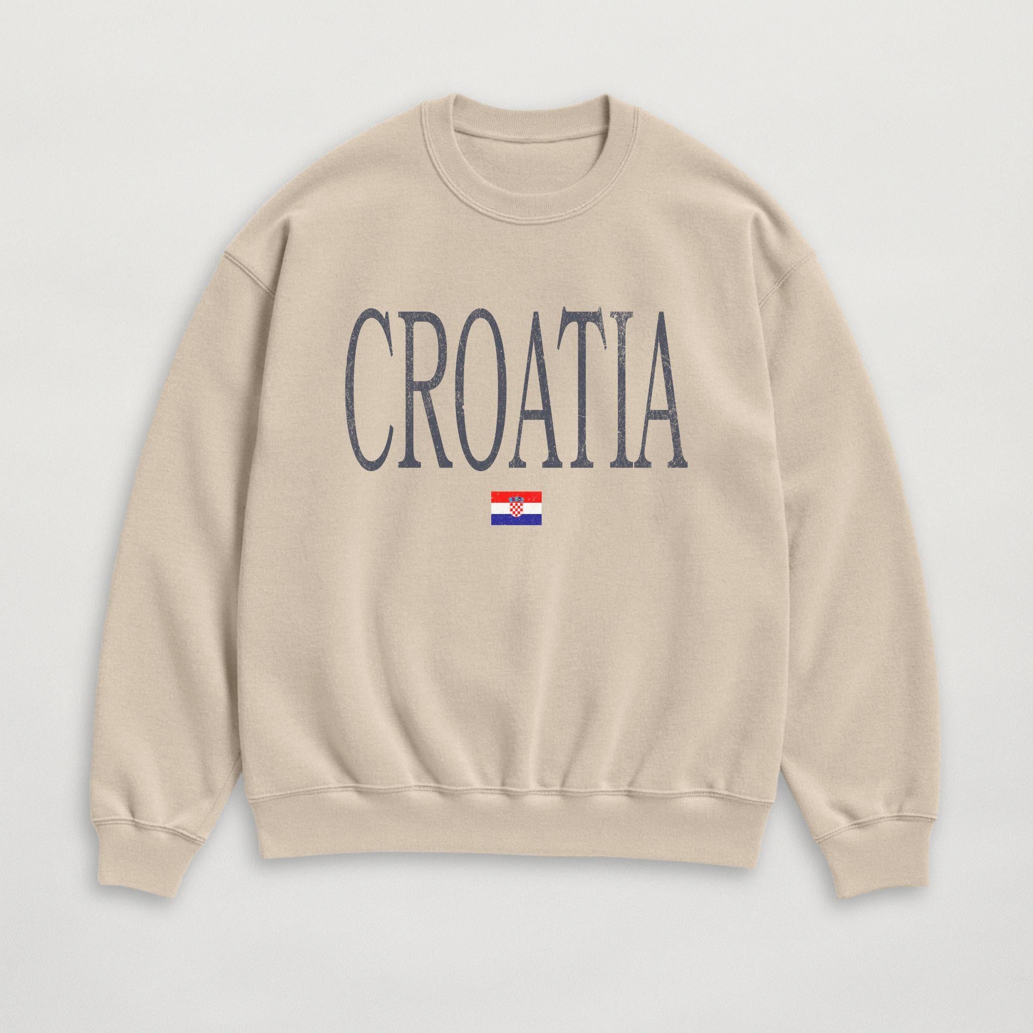 Distressed Croatia Sweatshirt