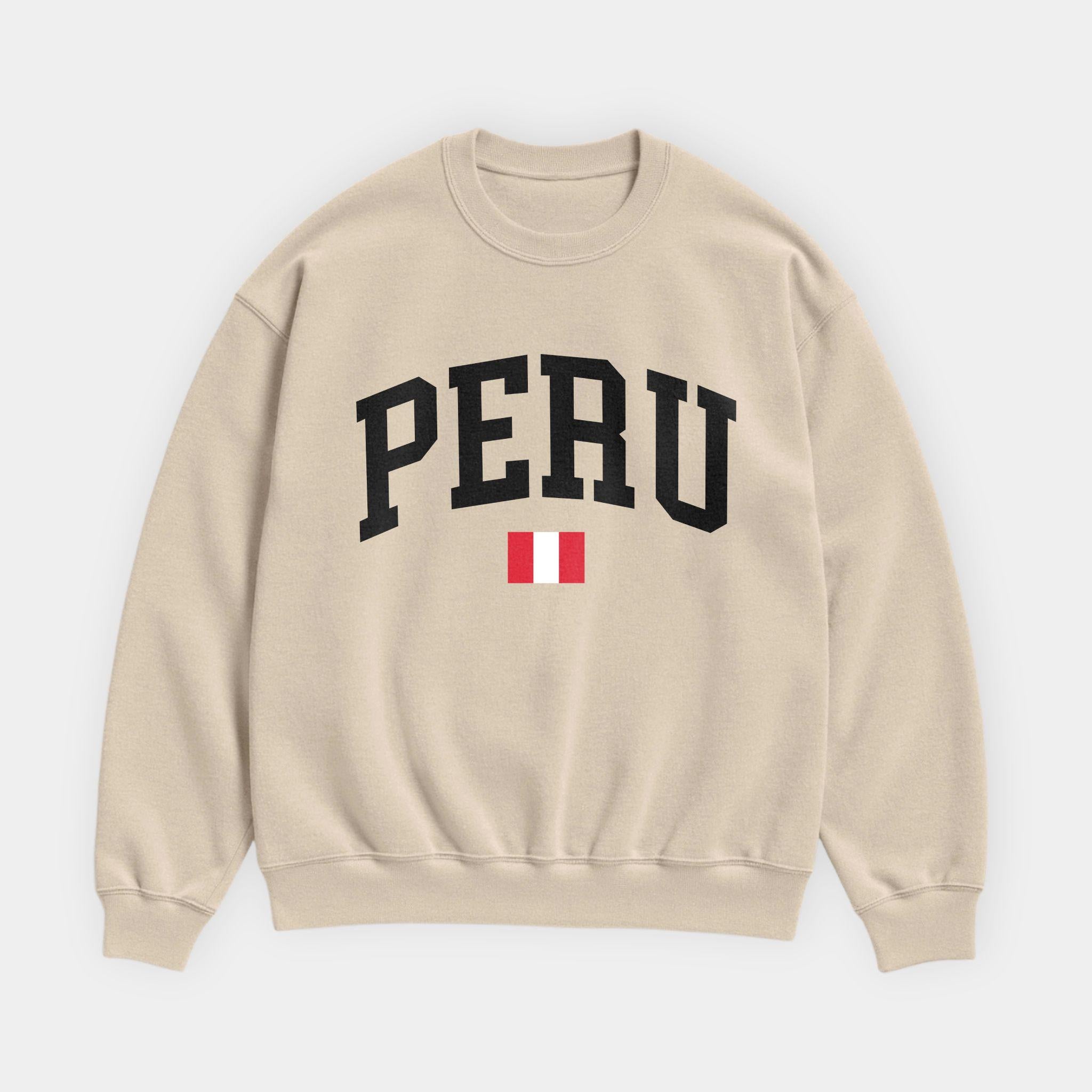 Peru Collegiate Flag Sweatshirt