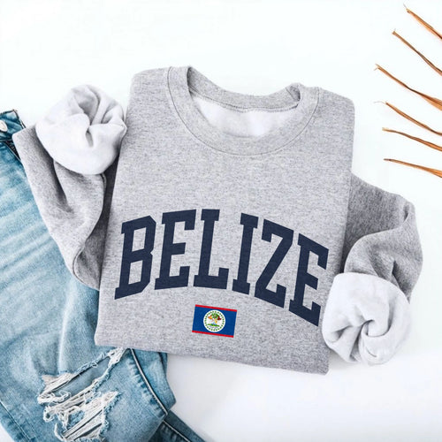 Belize Collegiate Flag Sweatshirt