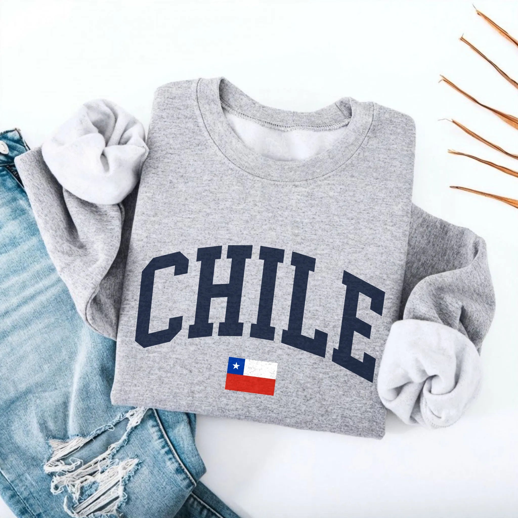 Chile Collegiate Flag Sweatshirt