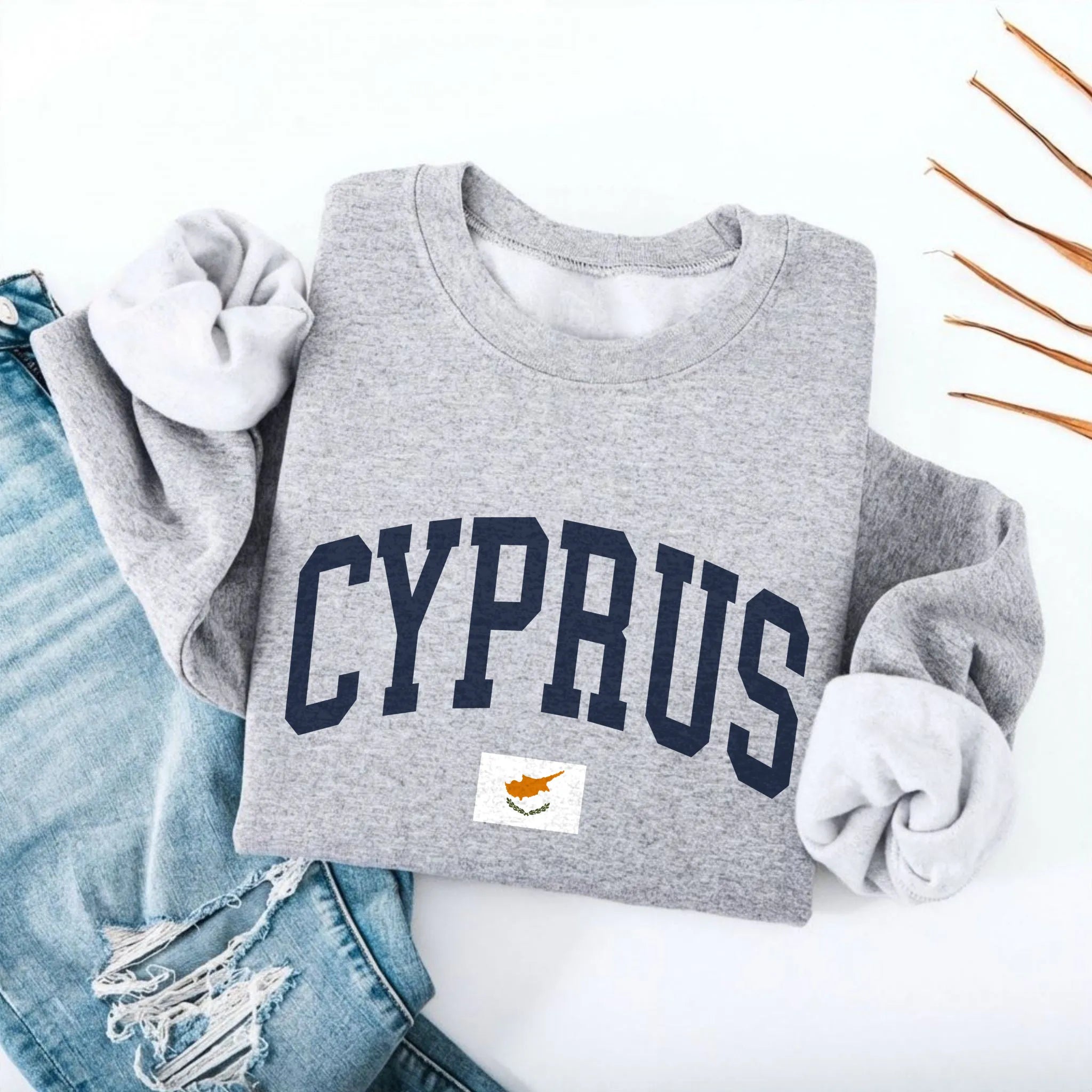 Cyprus Collegiate Flag Sweatshirt