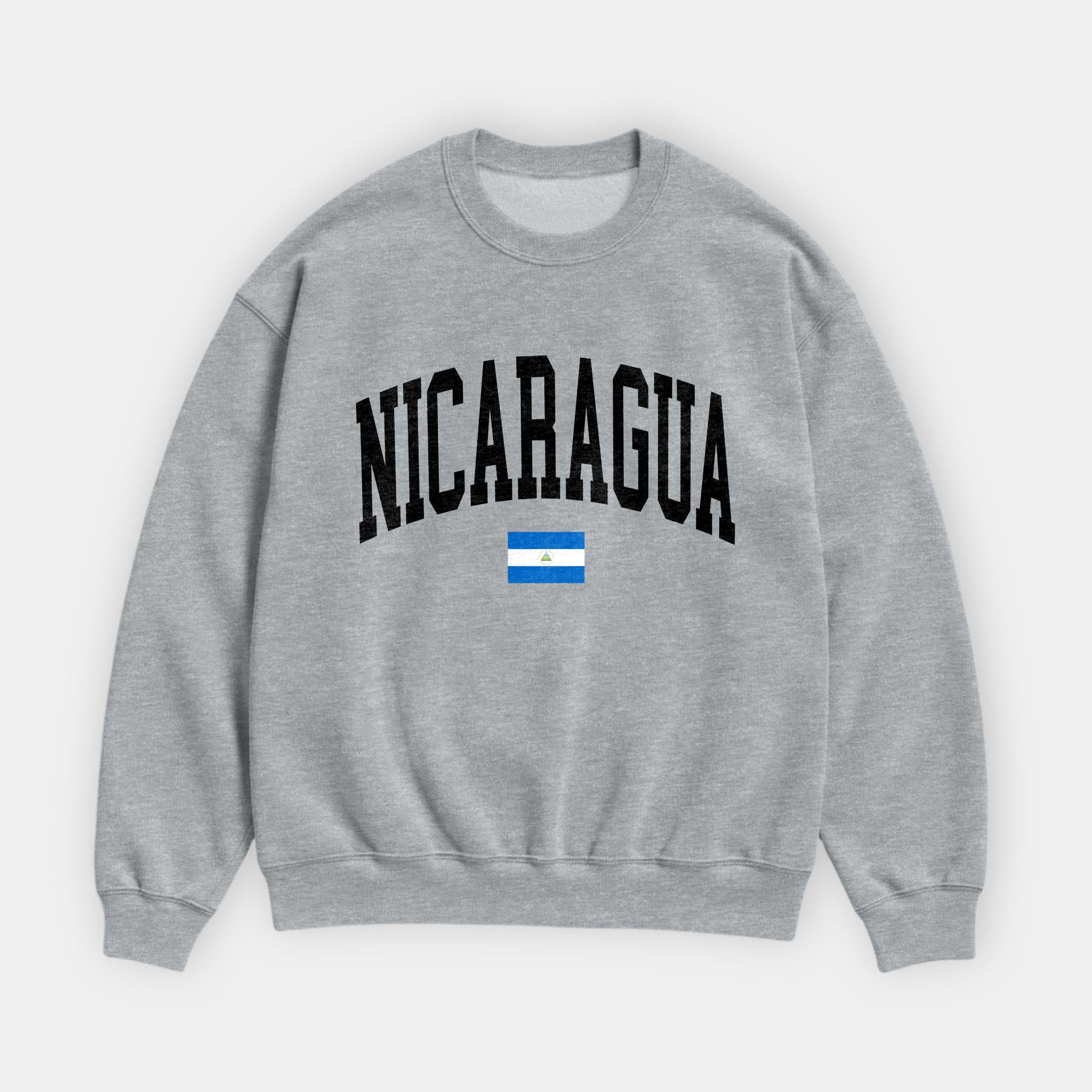 Nicaragua Collegiate Flag Sweatshirt