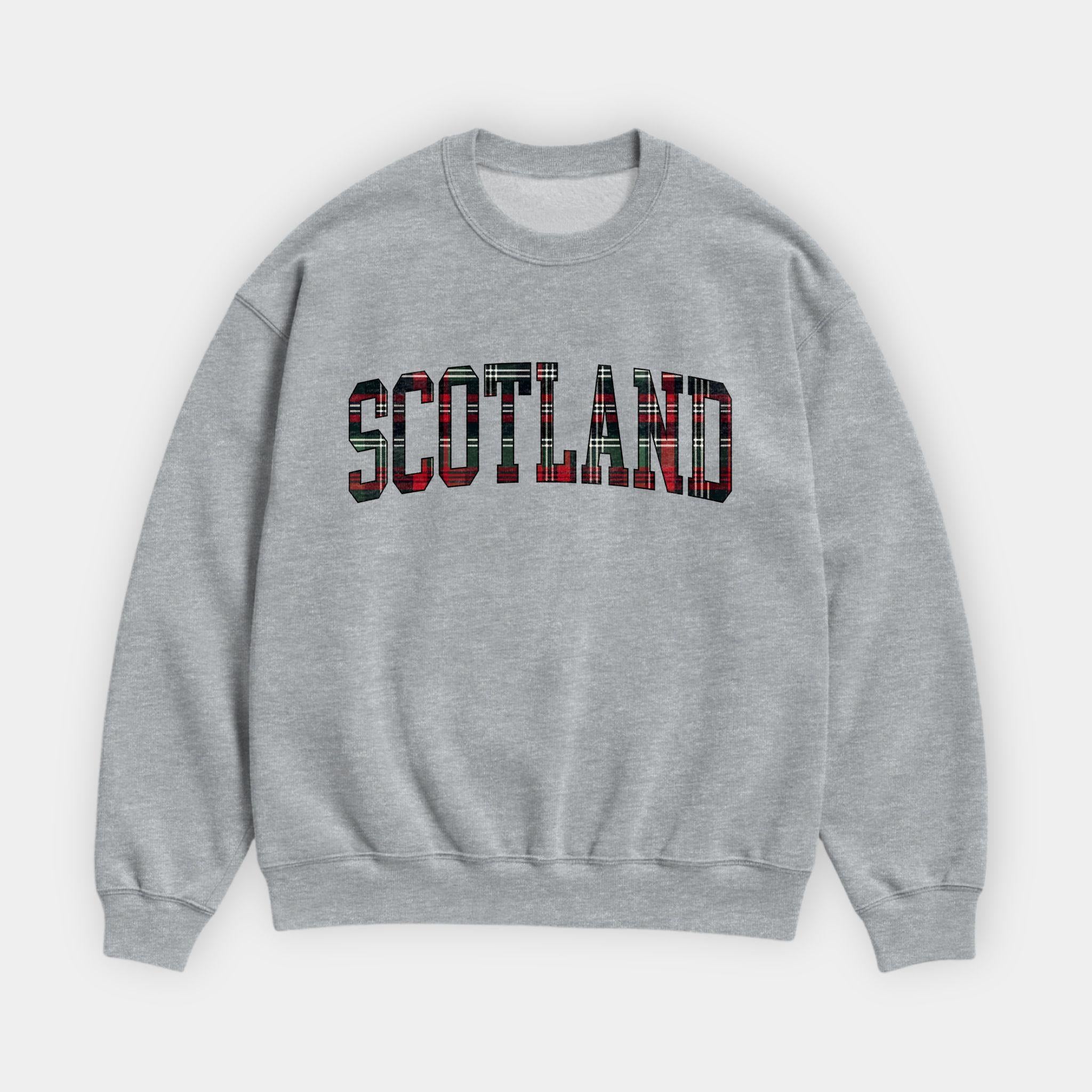 Scotland Tartan Letter Sweatshirt