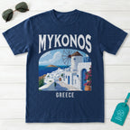 Mykonos Greece Vintage Travel Poster T-Shirt