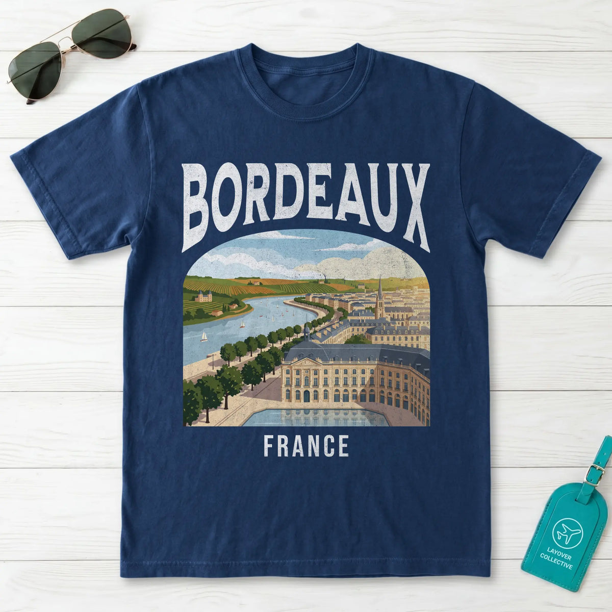 Bordeaux France Vintage Travel Poster T-Shirt