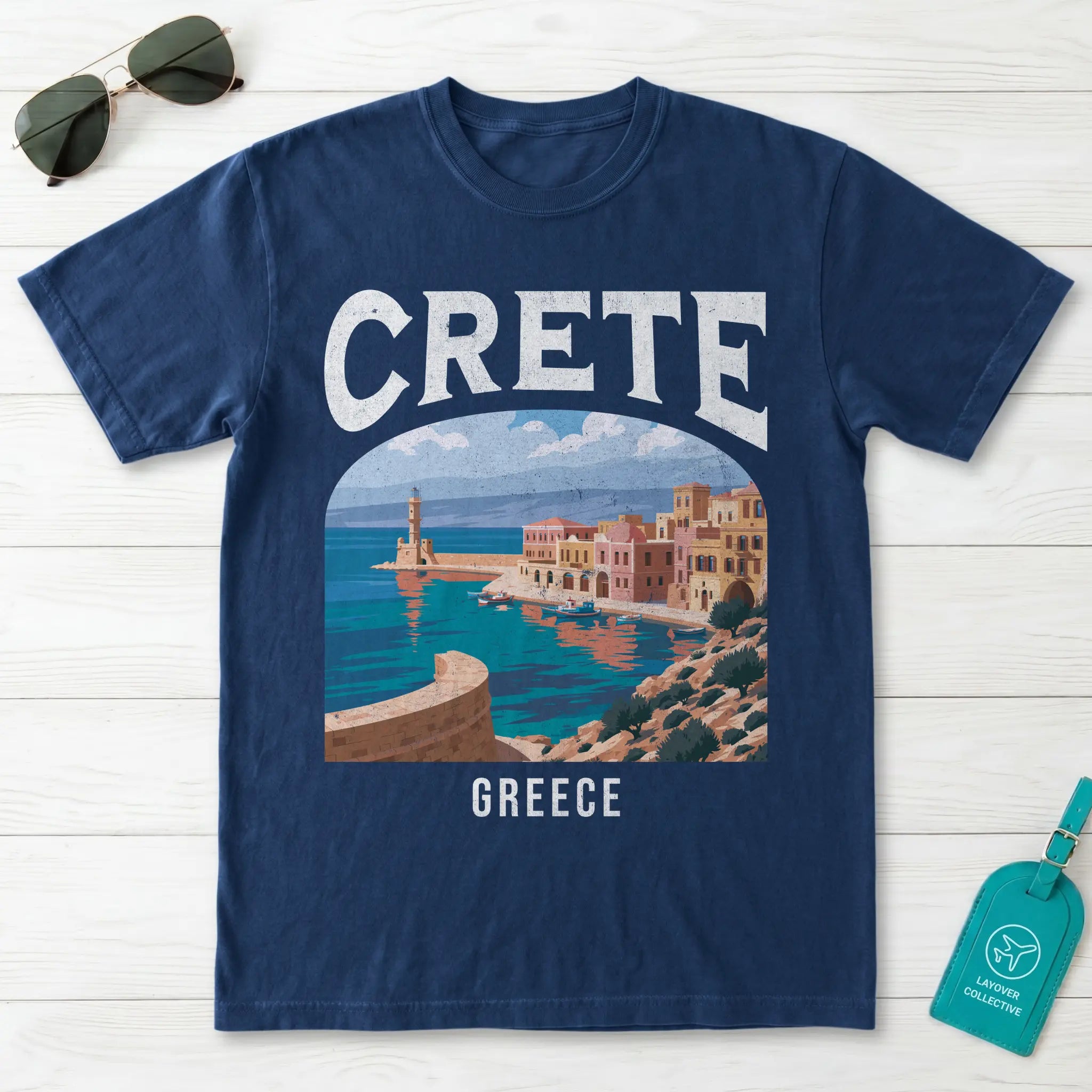 Crete Greece Vintage Travel Poster T-Shirt