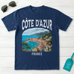 Côte d'Azur France Vintage Travel Poster T-Shirt